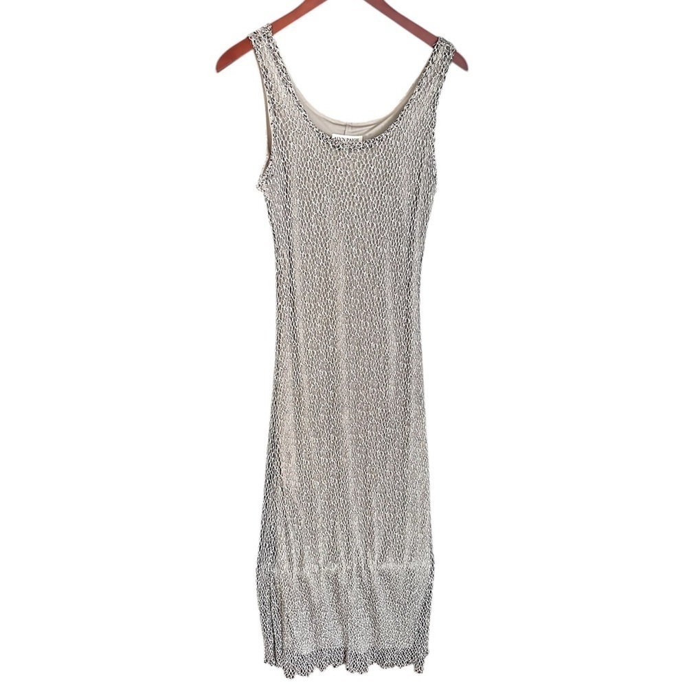 Vintage 90s ALYN PAIGE crocheted maxi dress. Size 7/8 - Picture 4 of 11